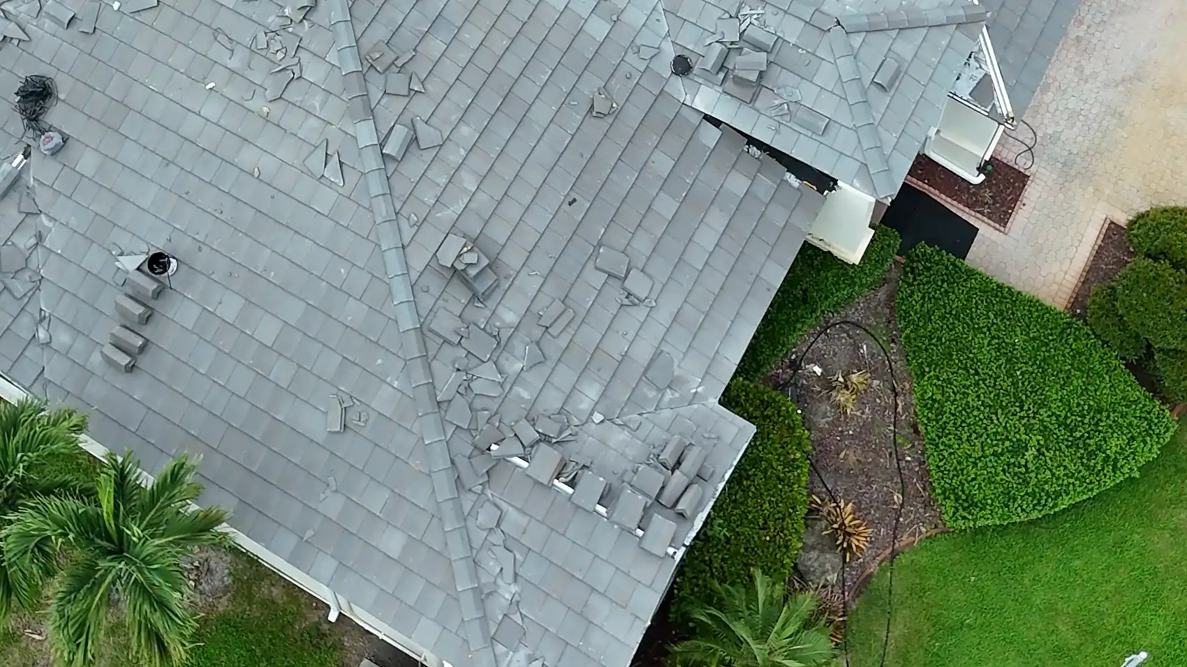 The new tile roof from above